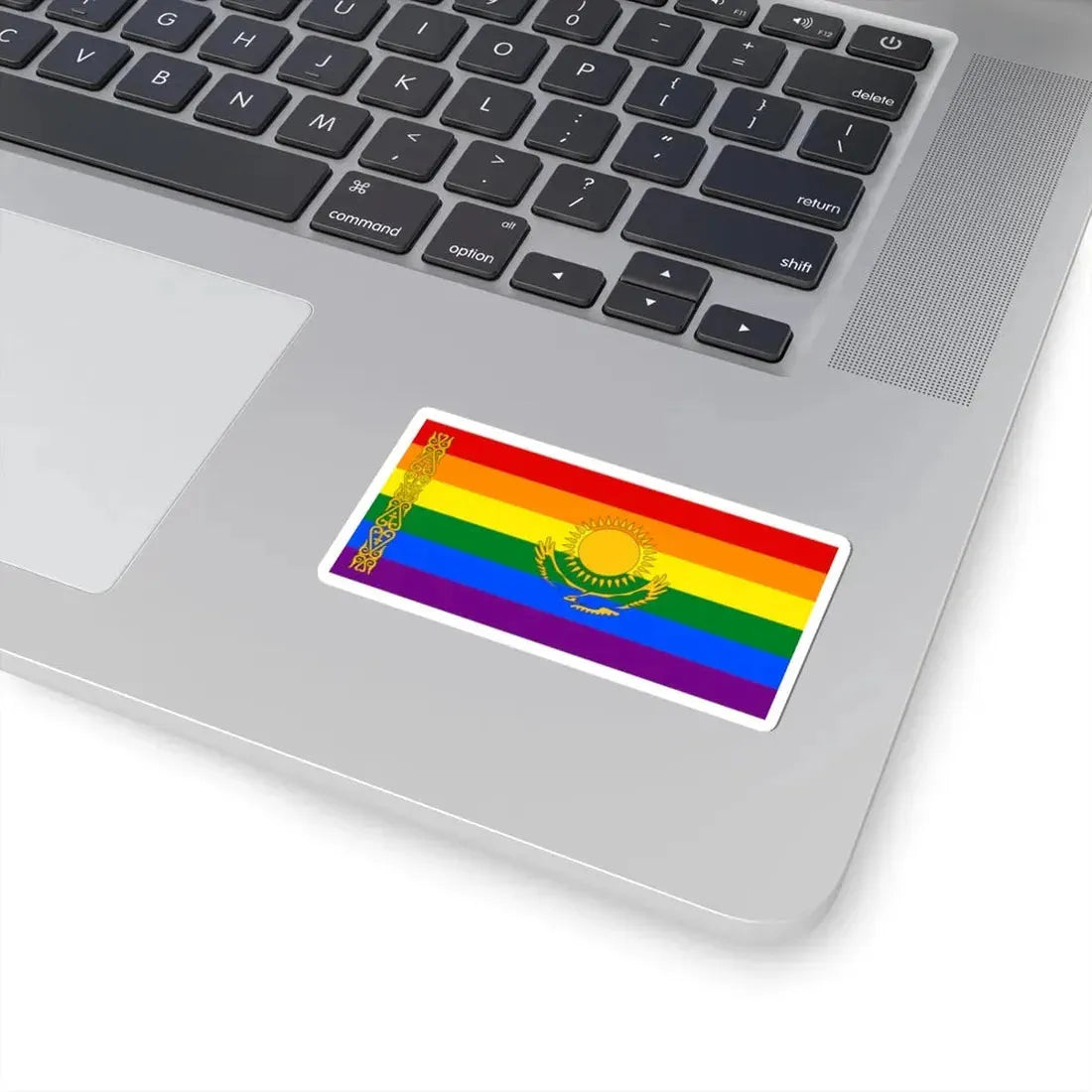 Flag of LGBT Kazakhstan (Kazakhstan) STICKER Vinyl Kiss-Cut Decal - The Sticker Space