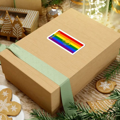 Flag of LGBT Kazakhstan (Kazakhstan) STICKER Vinyl Kiss-Cut Decal - The Sticker Space