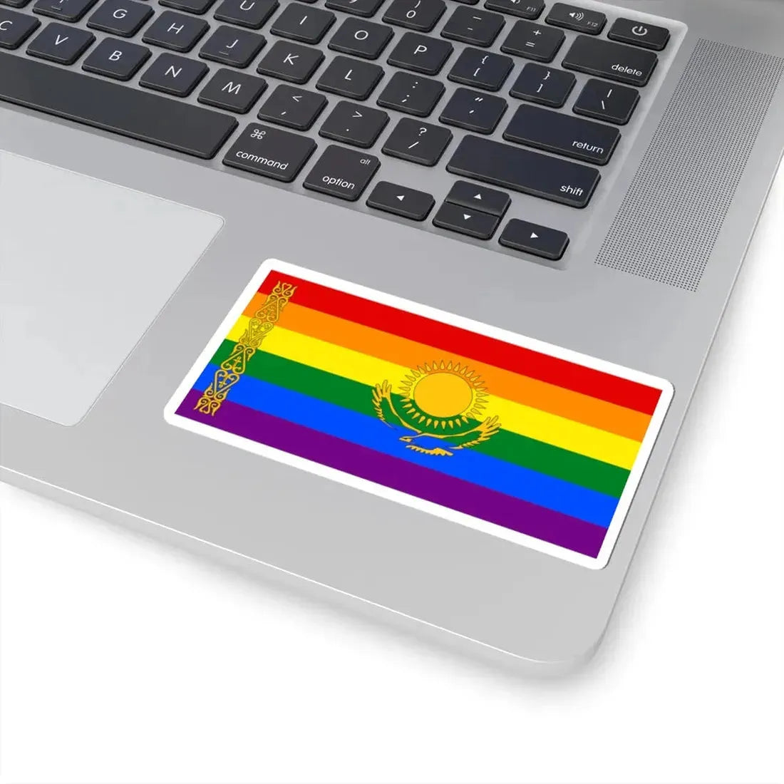 Flag of LGBT Kazakhstan (Kazakhstan) STICKER Vinyl Kiss-Cut Decal - The Sticker Space