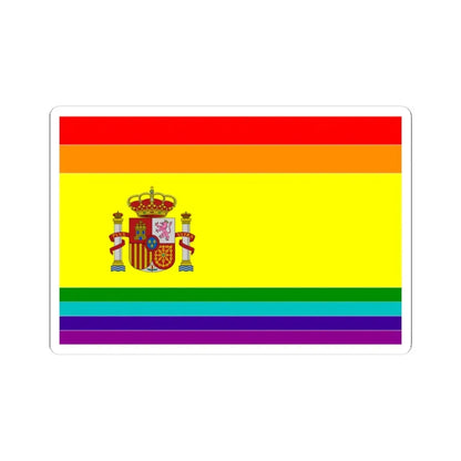 Flag of LGBT Spain (Spain) STICKER Vinyl Kiss-Cut Decal 4 Inch White - The Sticker Space