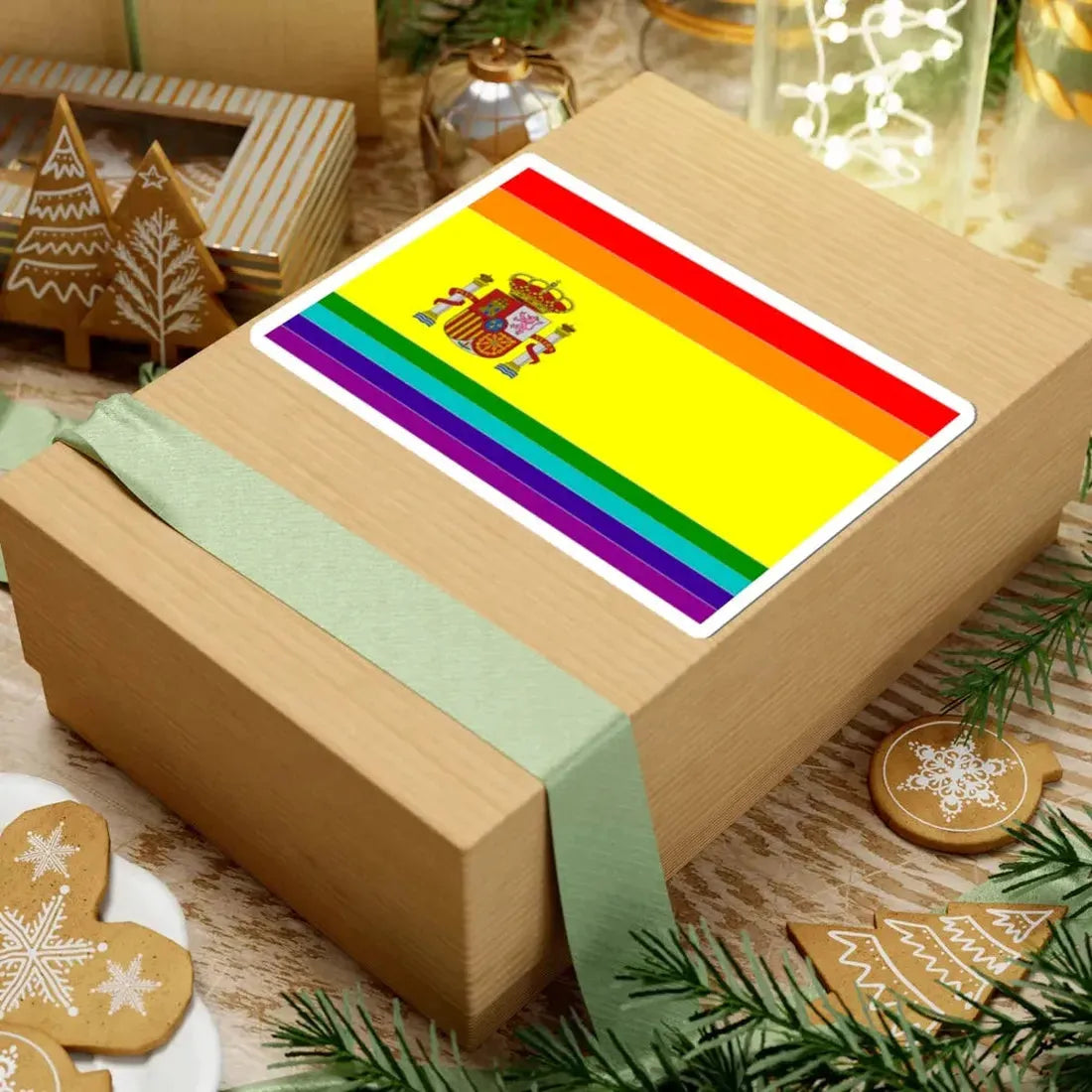 Flag of LGBT Spain (Spain) STICKER Vinyl Kiss-Cut Decal - The Sticker Space