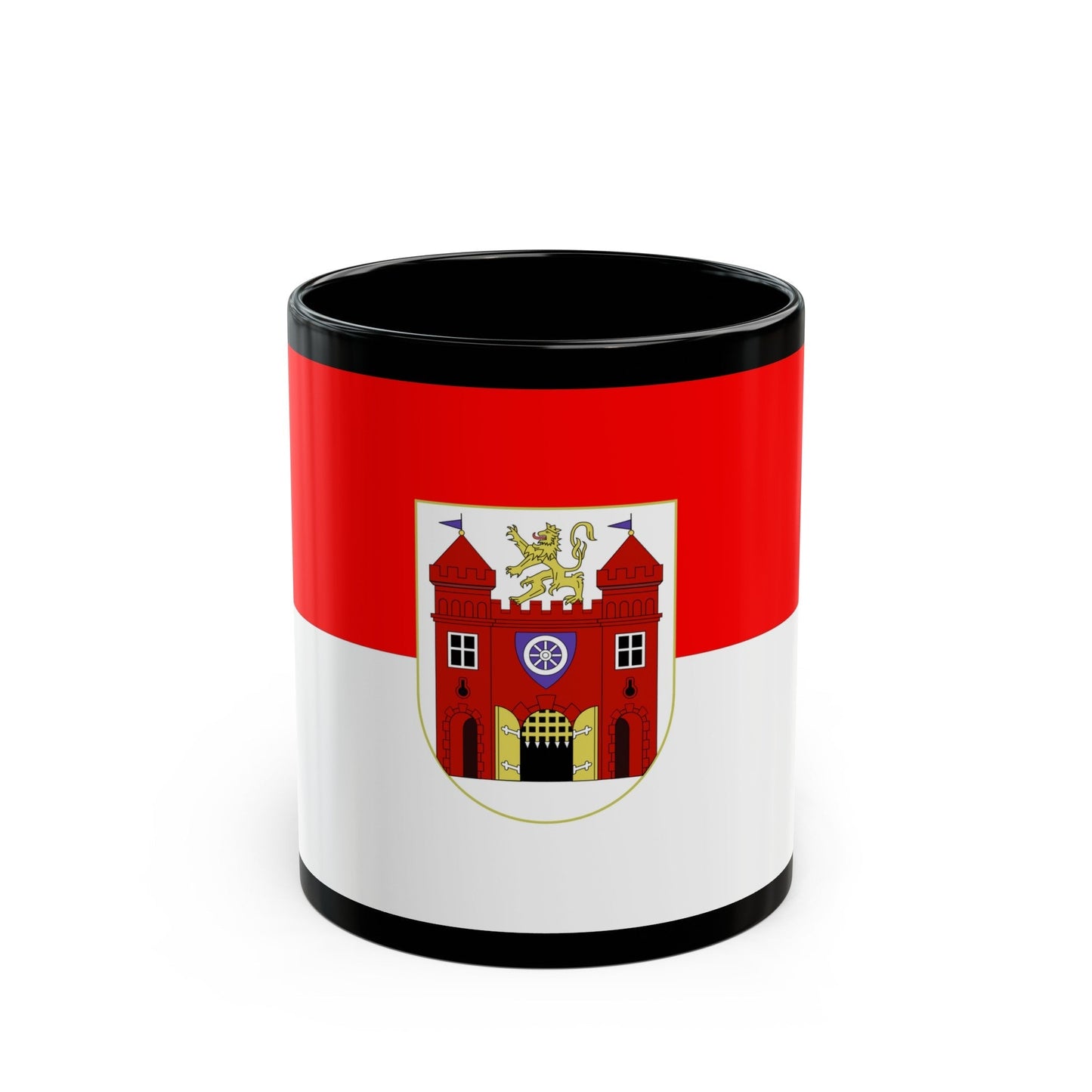 Flag of Liberec Czech Republic - Black Coffee Mug-11oz-The Sticker Space