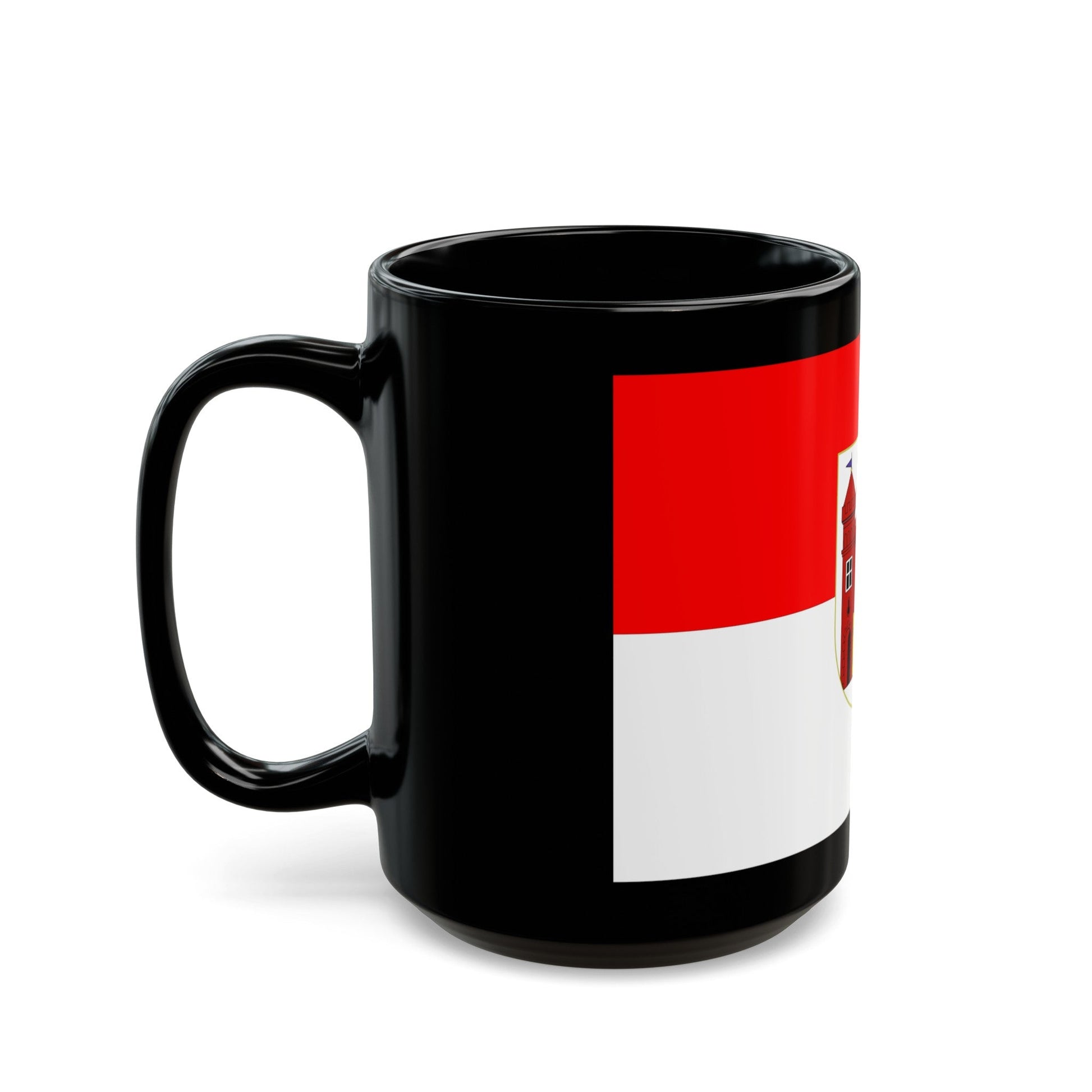 Flag of Liberec Czech Republic - Black Coffee Mug-The Sticker Space