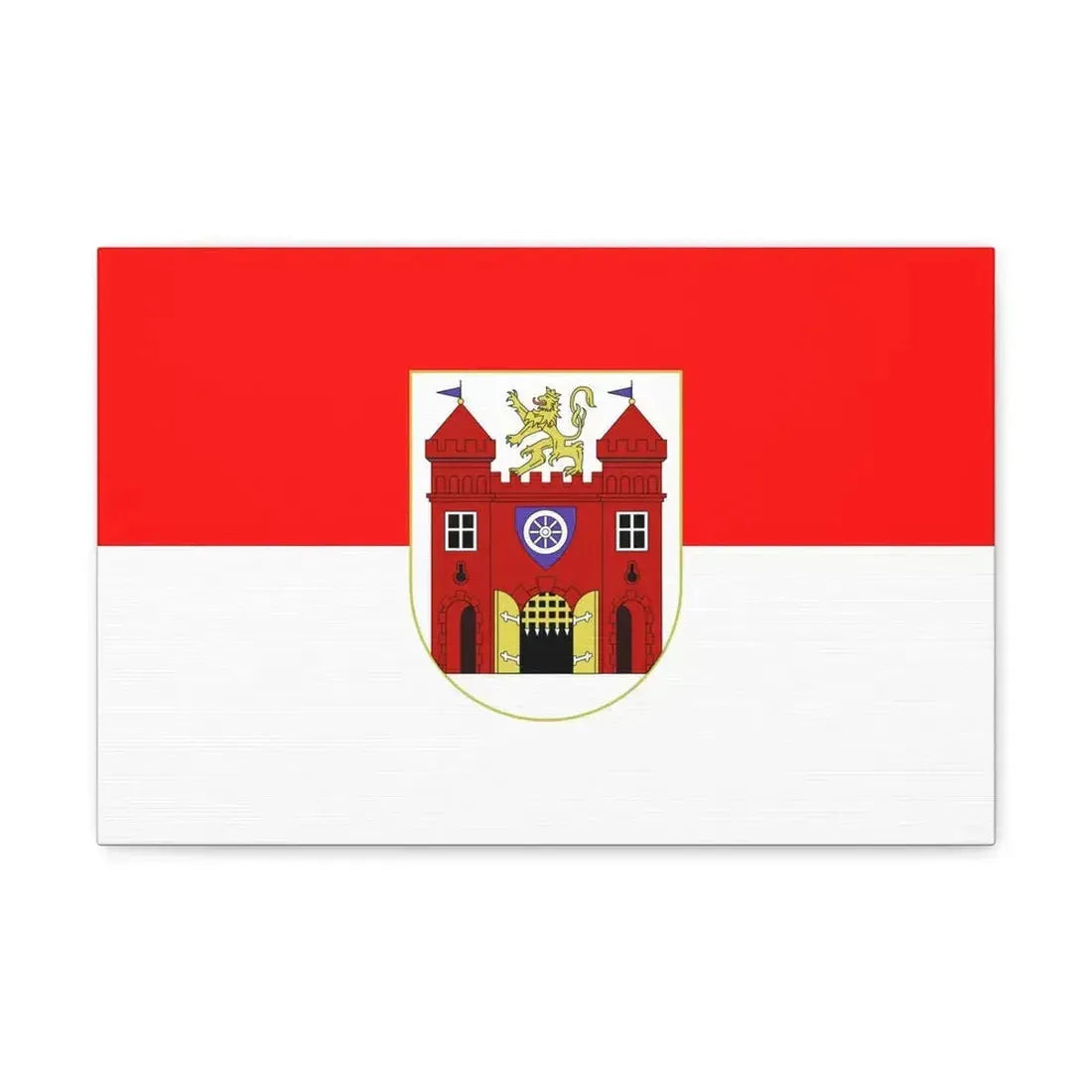 Flag of Liberec Czech Republic - Canvas Wall Art 18″ x 12″ 1.25" - The Sticker Space