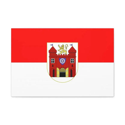 Flag of Liberec Czech Republic - Canvas Wall Art 24″ x 16″ 1.25" - The Sticker Space