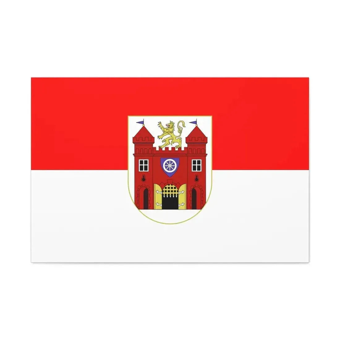 Flag of Liberec Czech Republic - Canvas Wall Art 36" x 24" 1.25" - The Sticker Space