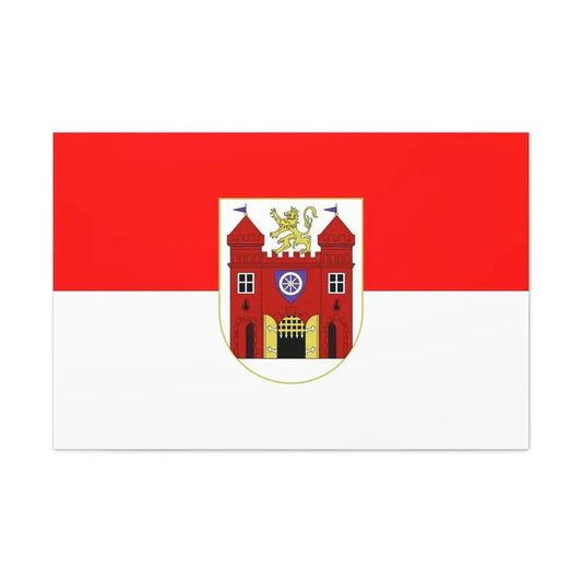 Flag of Liberec Czech Republic - Canvas Wall Art 36" x 24" 1.25" - The Sticker Space