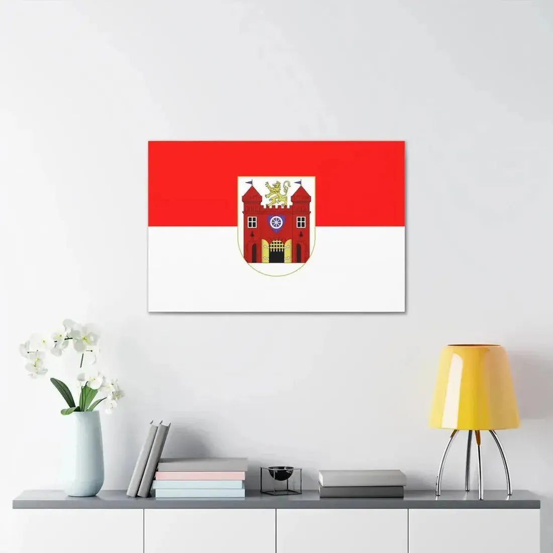 Flag of Liberec Czech Republic - Canvas Wall Art - The Sticker Space