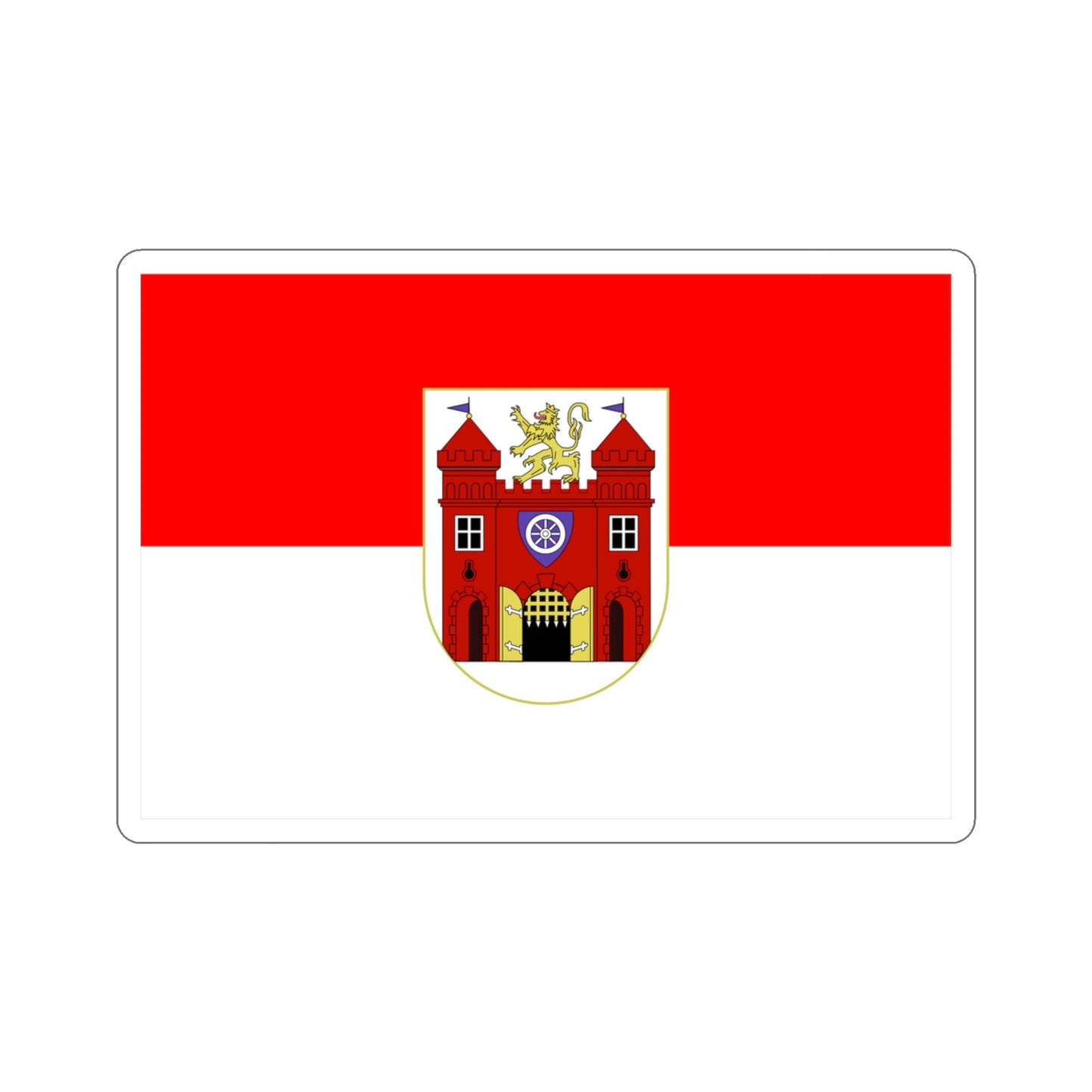 Flag of Liberec Czech Republic STICKER Vinyl Die-Cut Decal-3 Inch-The Sticker Space