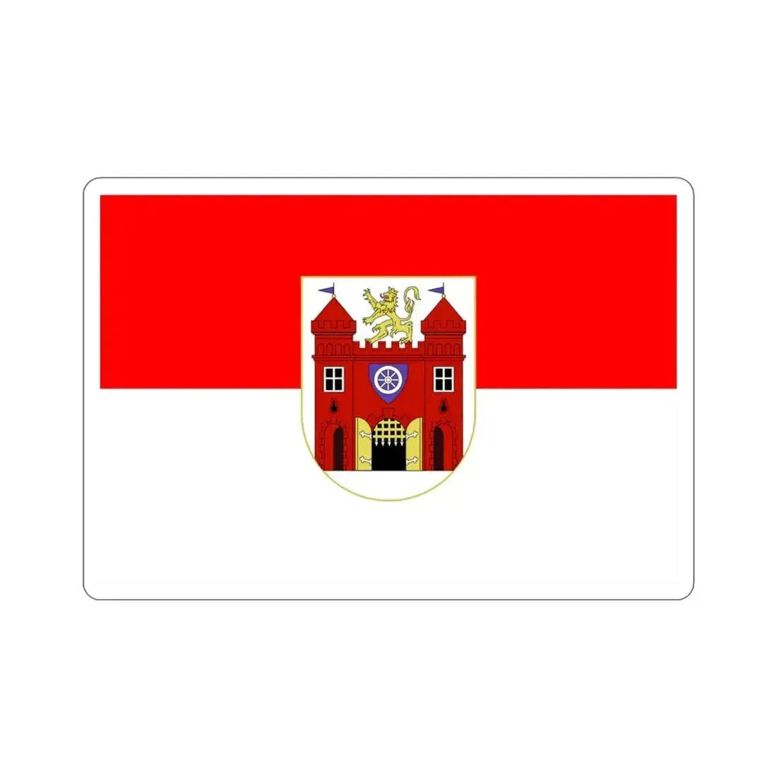 Flag of Liberec Czech Republic STICKER Vinyl Die-Cut Decal 3 Inch - The Sticker Space