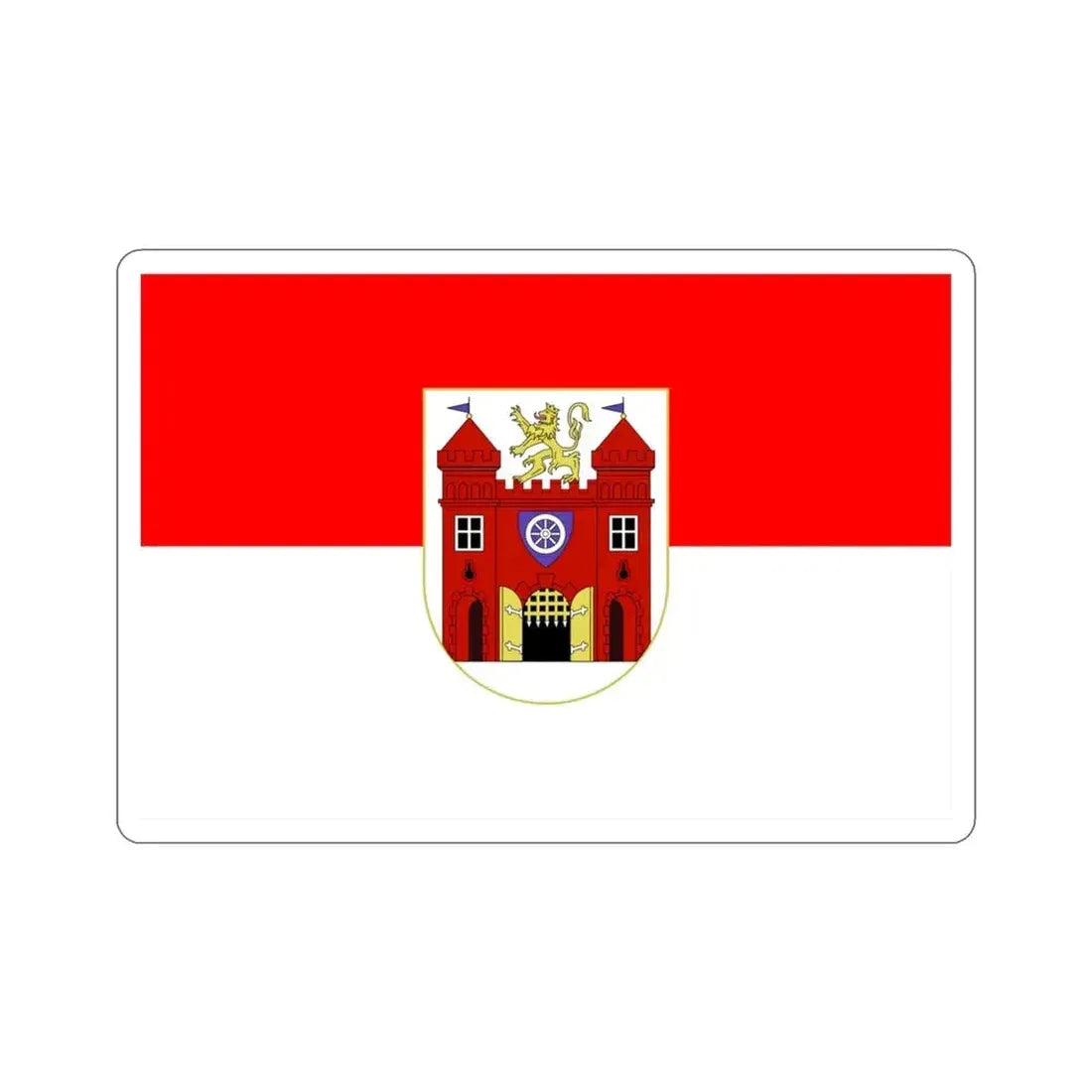 Flag of Liberec Czech Republic STICKER Vinyl Die-Cut Decal 3 Inch - The Sticker Space