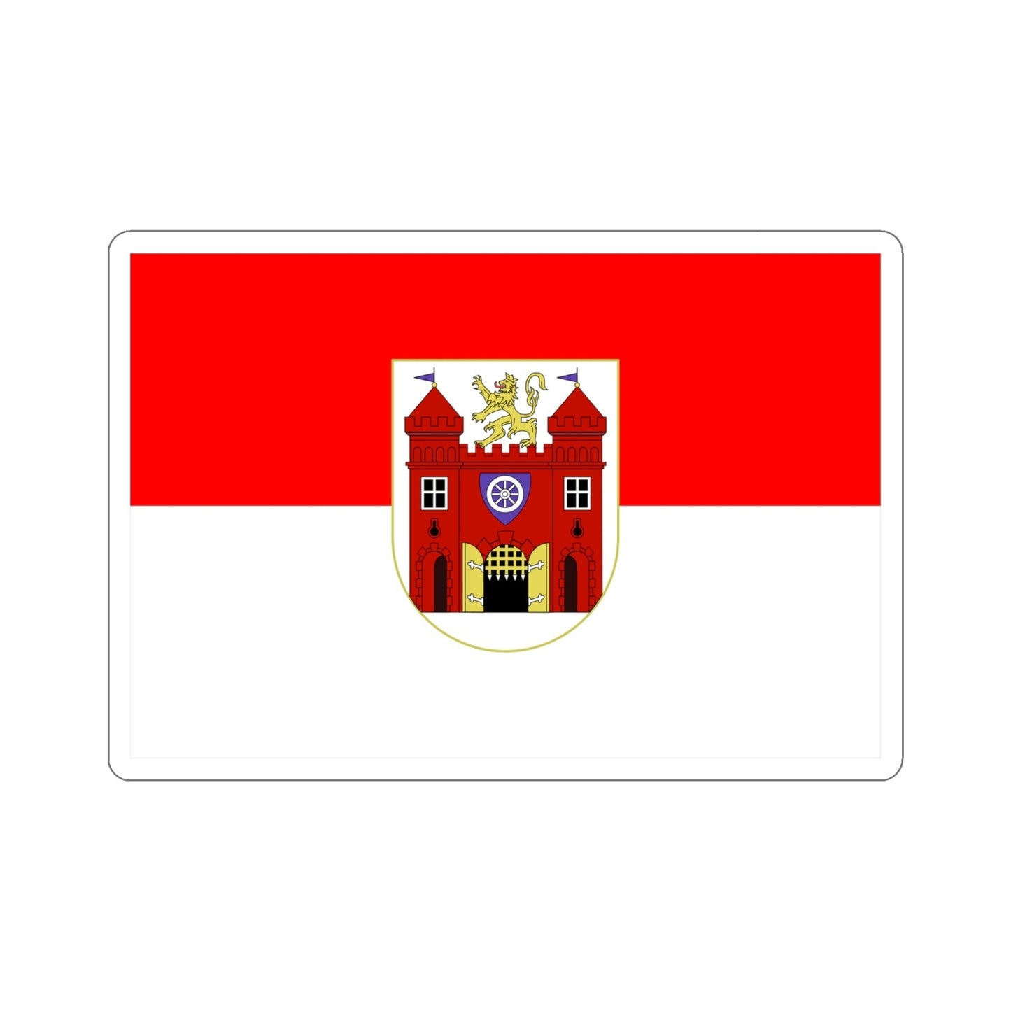 Flag of Liberec Czech Republic STICKER Vinyl Die-Cut Decal-4 Inch-The Sticker Space