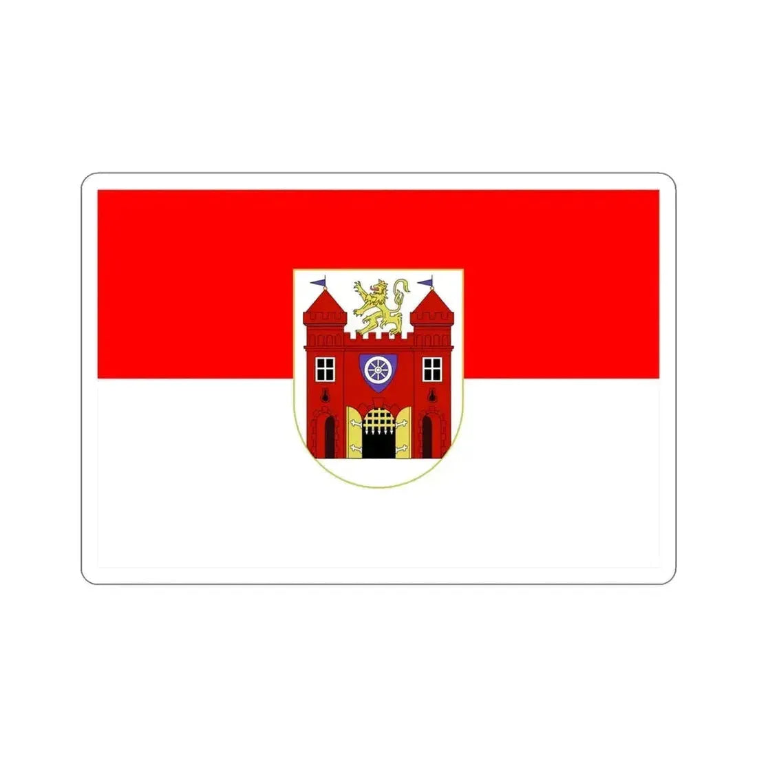 Flag of Liberec Czech Republic STICKER Vinyl Die-Cut Decal 4 Inch - The Sticker Space