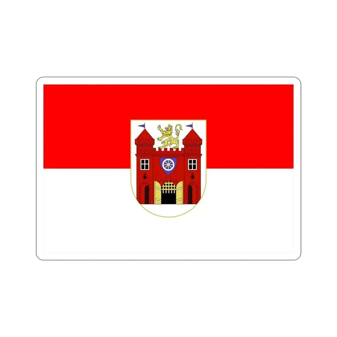 Flag of Liberec Czech Republic STICKER Vinyl Die-Cut Decal 4 Inch - The Sticker Space