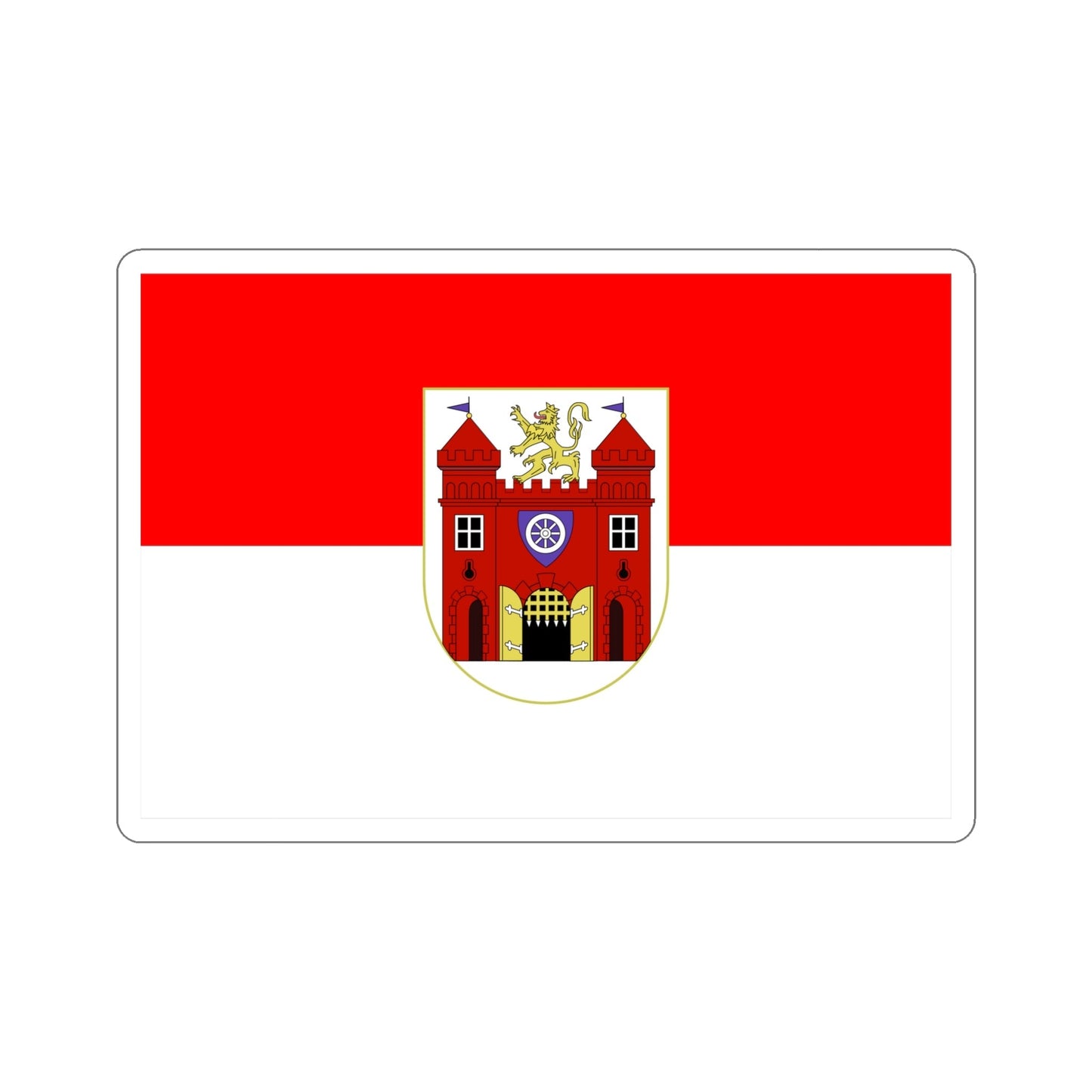 Flag of Liberec Czech Republic STICKER Vinyl Die-Cut Decal-5 Inch-The Sticker Space