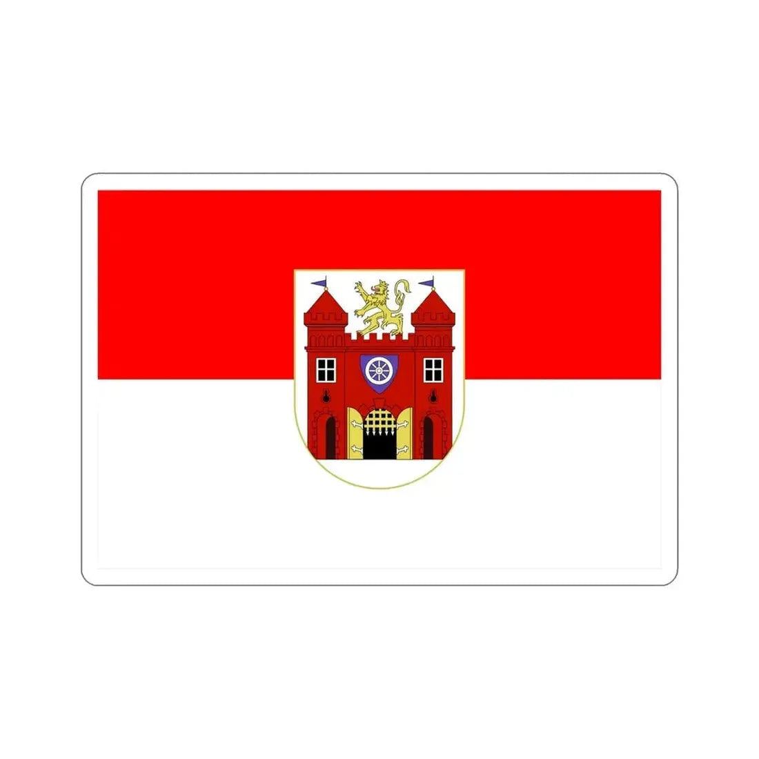 Flag of Liberec Czech Republic STICKER Vinyl Die-Cut Decal 5 Inch - The Sticker Space