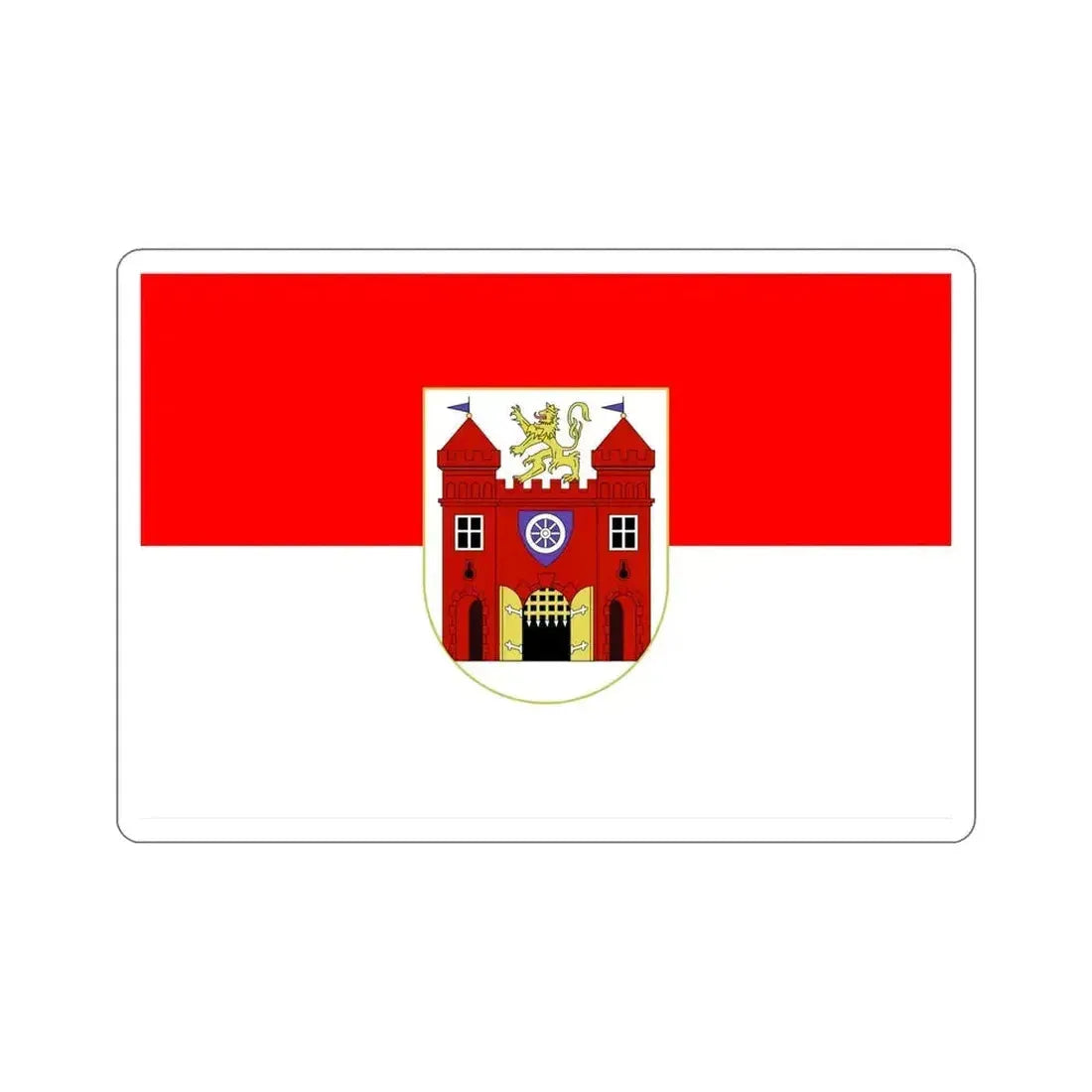 Flag of Liberec Czech Republic STICKER Vinyl Die-Cut Decal 6 Inch - The Sticker Space