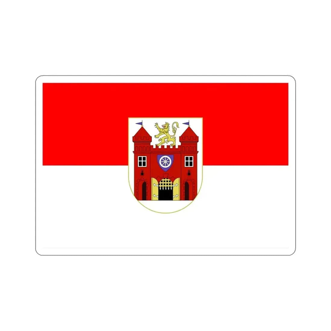 Flag of Liberec Czech Republic STICKER Vinyl Die-Cut Decal 6 Inch - The Sticker Space