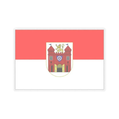 Flag of Liberec Czech Republic - STICKER Vinyl Kiss-Cut Decal 2 Inch Transparent - The Sticker Space