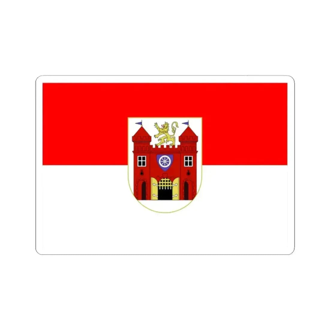 Flag of Liberec Czech Republic - STICKER Vinyl Kiss-Cut Decal 2 Inch White - The Sticker Space