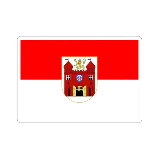 Flag of Liberec Czech Republic - STICKER Vinyl Kiss-Cut Decal 2 Inch White - The Sticker Space