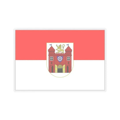 Flag of Liberec Czech Republic - STICKER Vinyl Kiss-Cut Decal 3 Inch Transparent - The Sticker Space