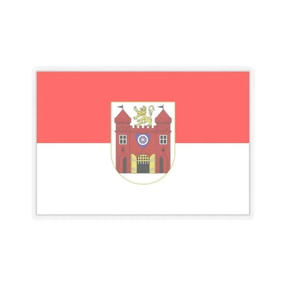 Flag of Liberec Czech Republic - STICKER Vinyl Kiss-Cut Decal 4 Inch Transparent - The Sticker Space