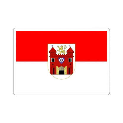 Flag of Liberec Czech Republic - STICKER Vinyl Kiss-Cut Decal 4 Inch White - The Sticker Space