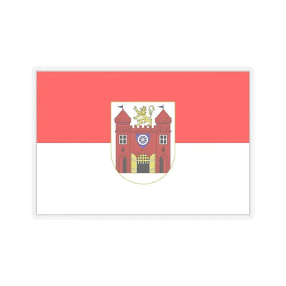 Flag of Liberec Czech Republic - STICKER Vinyl Kiss-Cut Decal 6 Inch Transparent - The Sticker Space