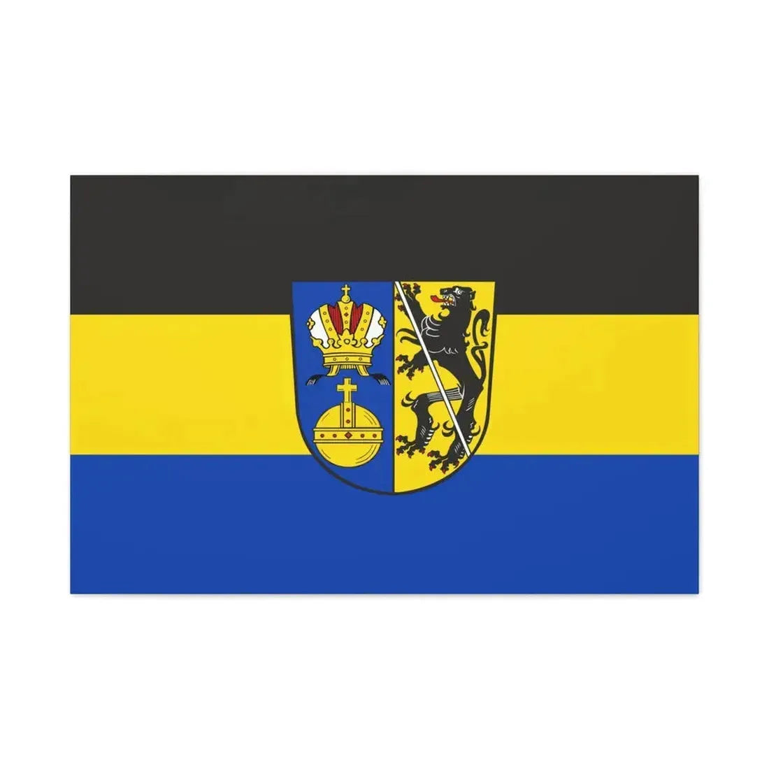 Flag of Lichtenfels Germany - Canvas Wall Art 36" x 24" 1.25" - The Sticker Space