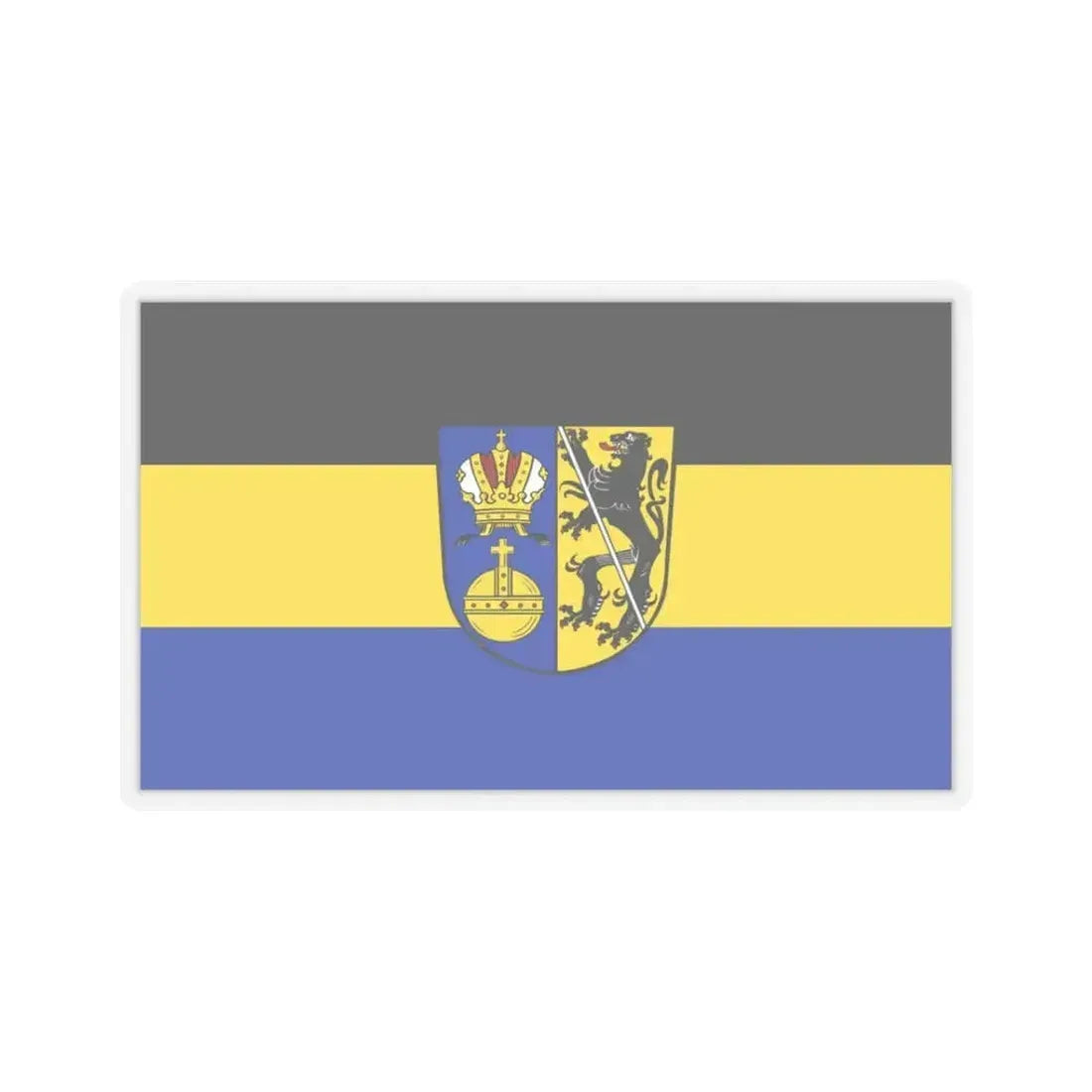 Flag of Lichtenfels Germany - STICKER Vinyl Kiss-Cut Decal 3 Inch Transparent - The Sticker Space