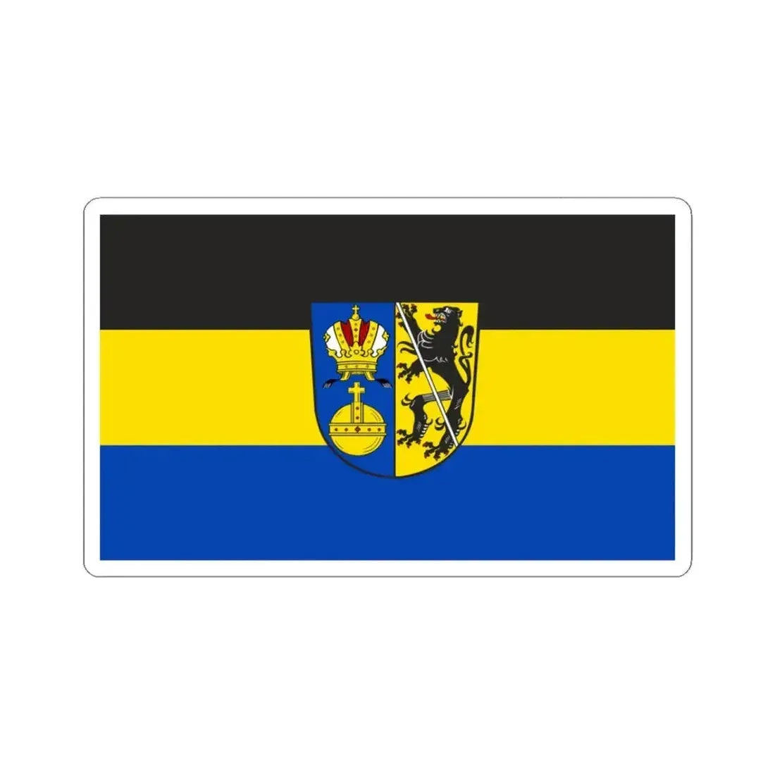 Flag of Lichtenfels Germany - STICKER Vinyl Kiss-Cut Decal 3 Inch White - The Sticker Space
