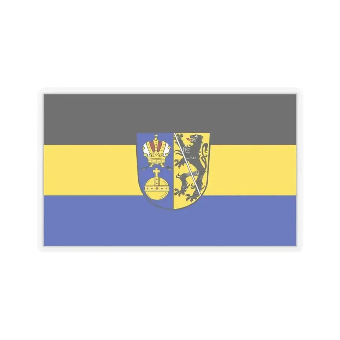 Flag of Lichtenfels Germany - STICKER Vinyl Kiss-Cut Decal 4 Inch Transparent - The Sticker Space
