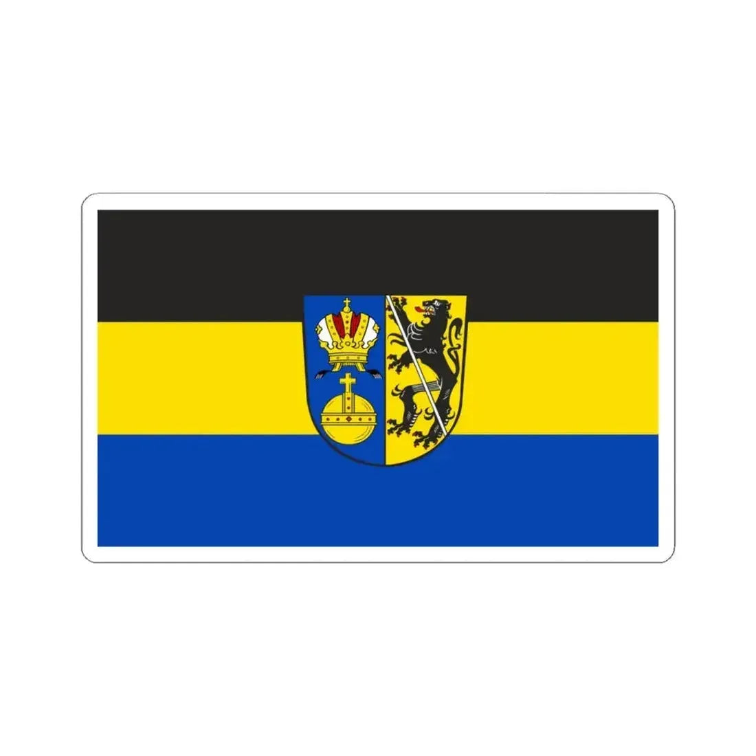 Flag of Lichtenfels Germany - STICKER Vinyl Kiss-Cut Decal 4 Inch White - The Sticker Space