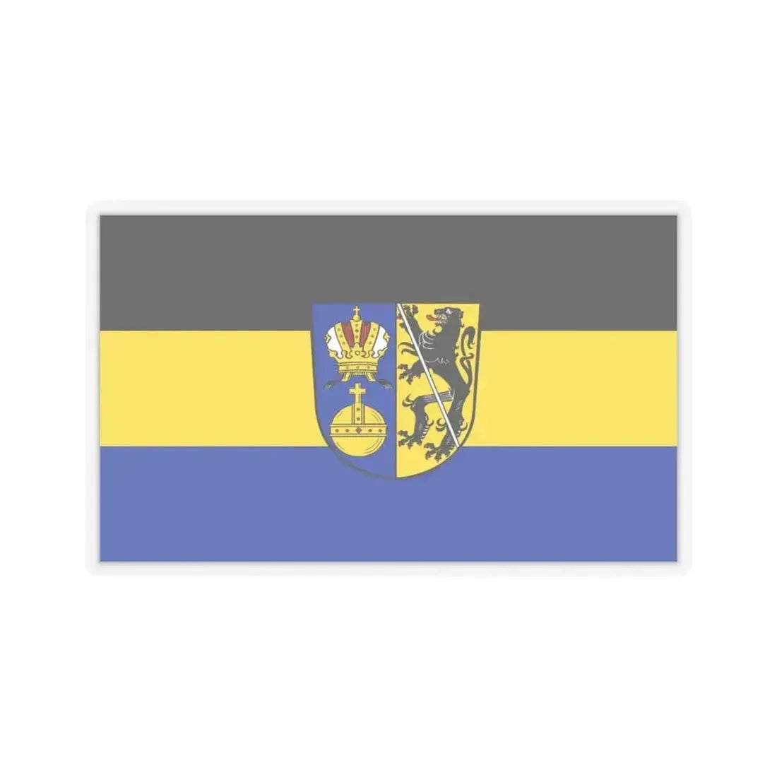Flag of Lichtenfels Germany - STICKER Vinyl Kiss-Cut Decal 6 Inch Transparent - The Sticker Space