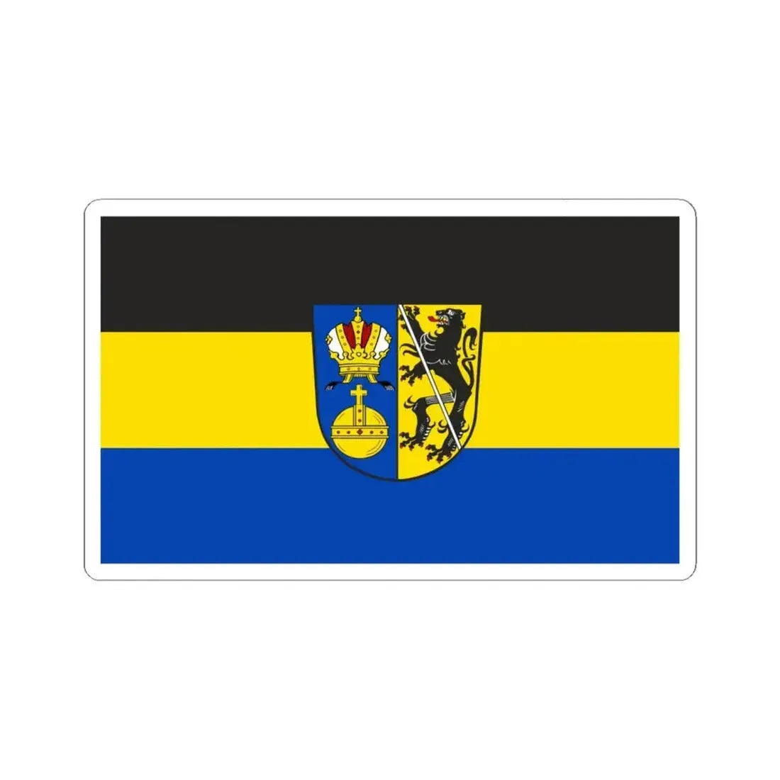 Flag of Lichtenfels Germany - STICKER Vinyl Kiss-Cut Decal 6 Inch White - The Sticker Space
