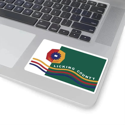 Flag of Licking County Ohio (United States) STICKER Vinyl Kiss-Cut Decal - The Sticker Space