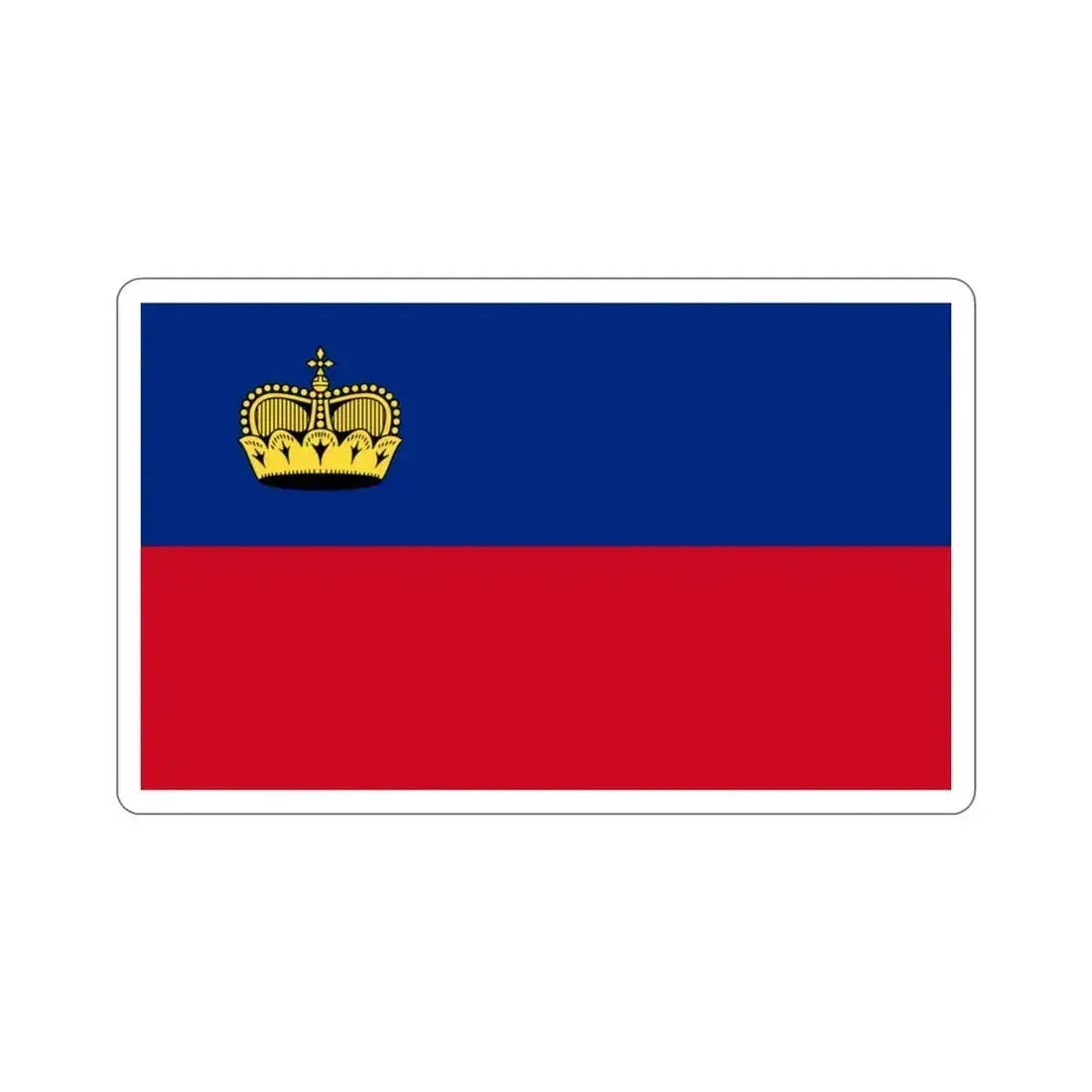 Flag of Liechtenstein STICKER Vinyl Die-Cut Decal 3 Inch - The Sticker Space