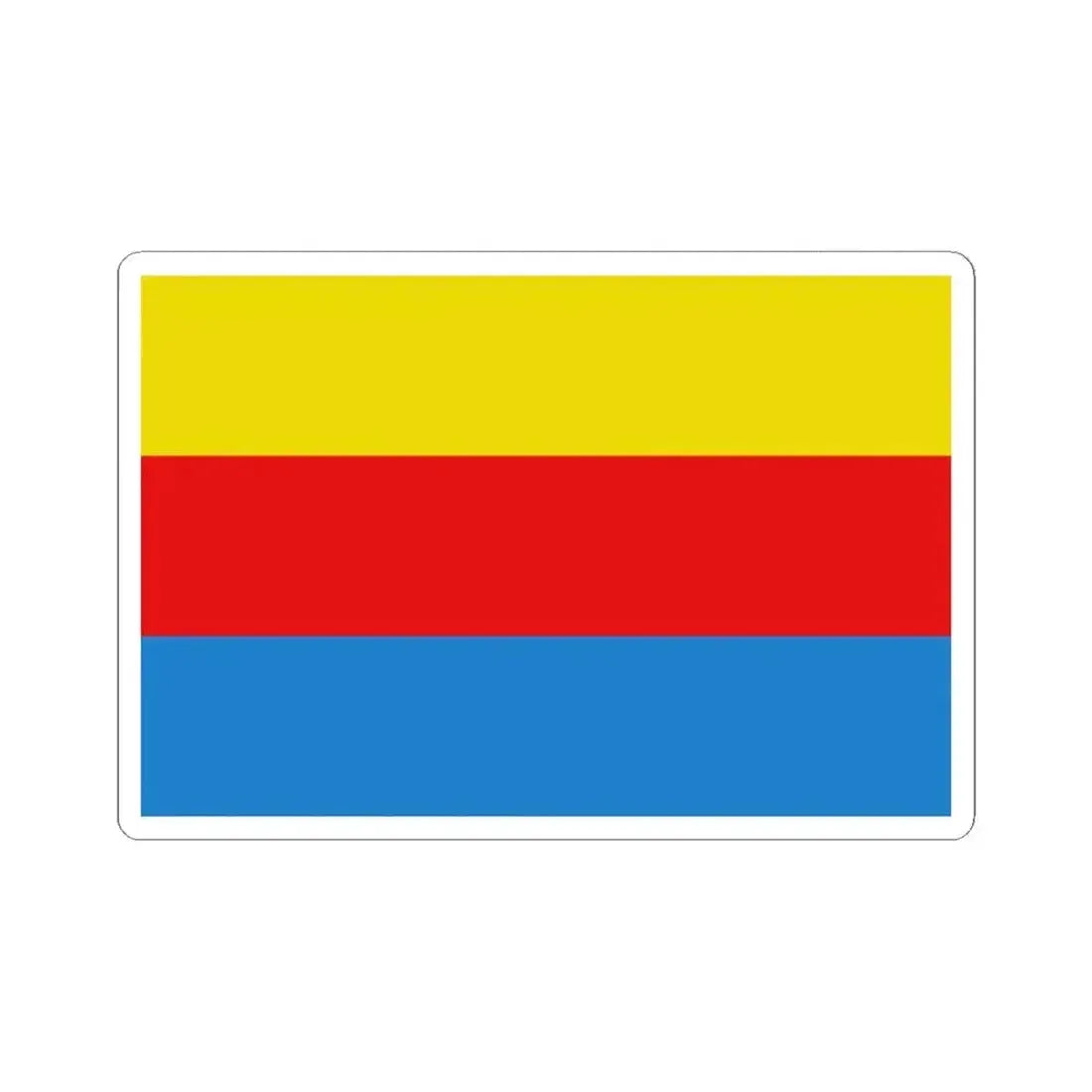 Flag of Liedekerke (Belgium) STICKER Vinyl Kiss-Cut Decal 2 Inch White - The Sticker Space