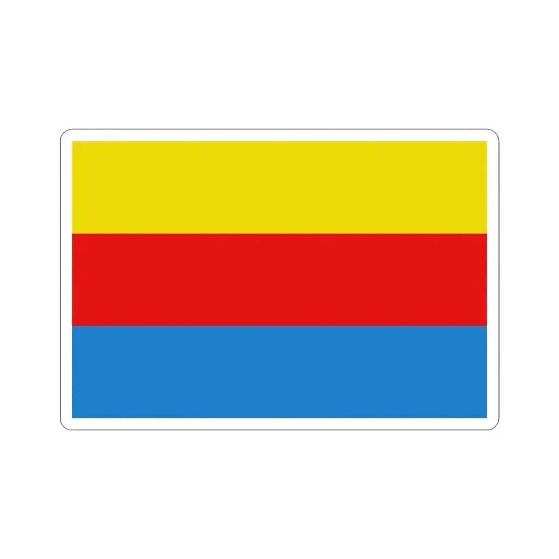 Flag of Liedekerke (Belgium) STICKER Vinyl Kiss-Cut Decal 3 Inch White - The Sticker Space