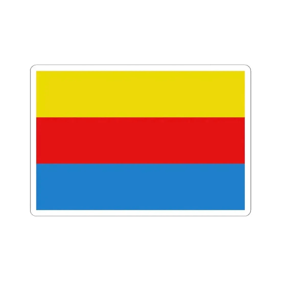 Flag of Liedekerke (Belgium) STICKER Vinyl Kiss-Cut Decal 6 Inch White - The Sticker Space