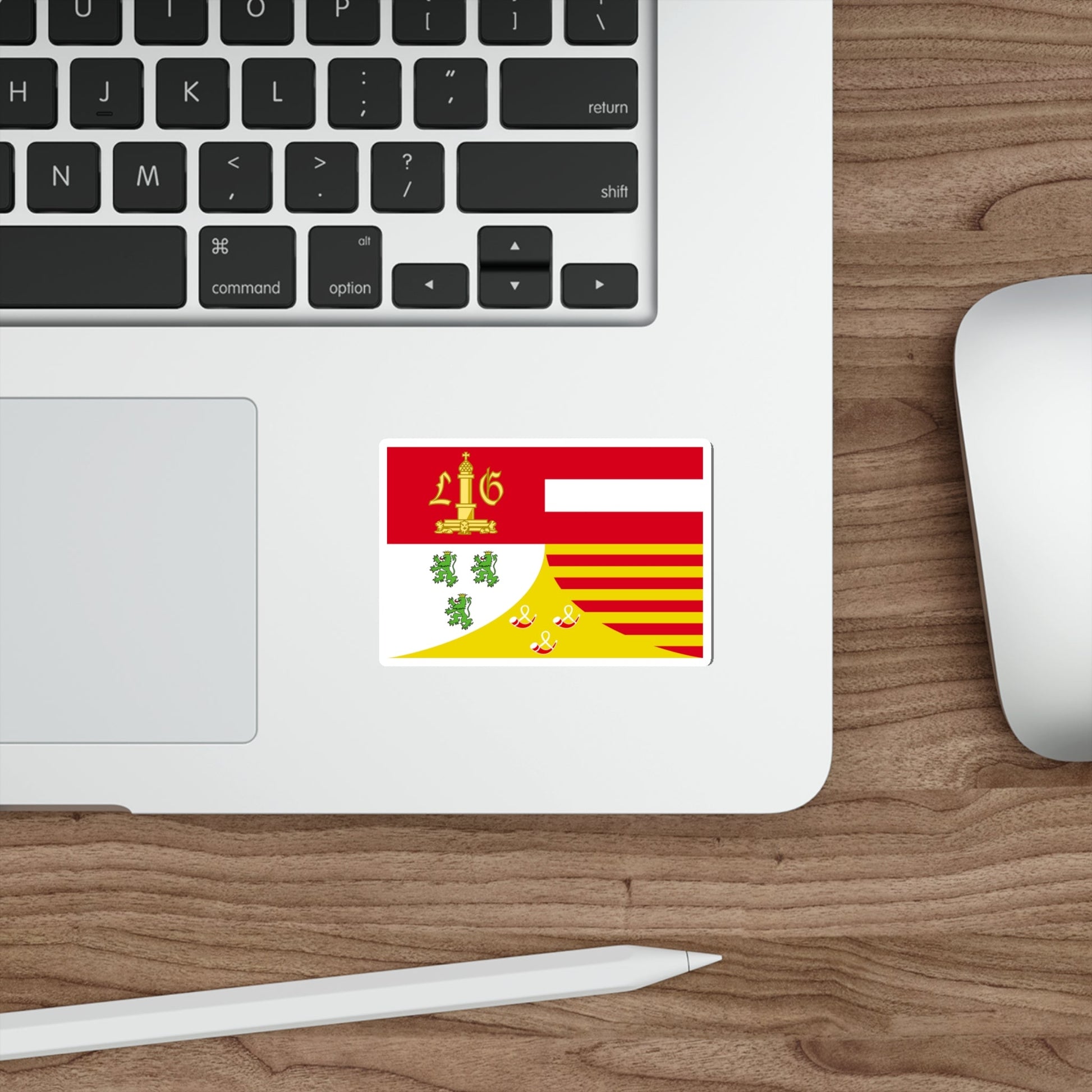 Flag of Liège Belgium STICKER Vinyl Die-Cut Decal-The Sticker Space