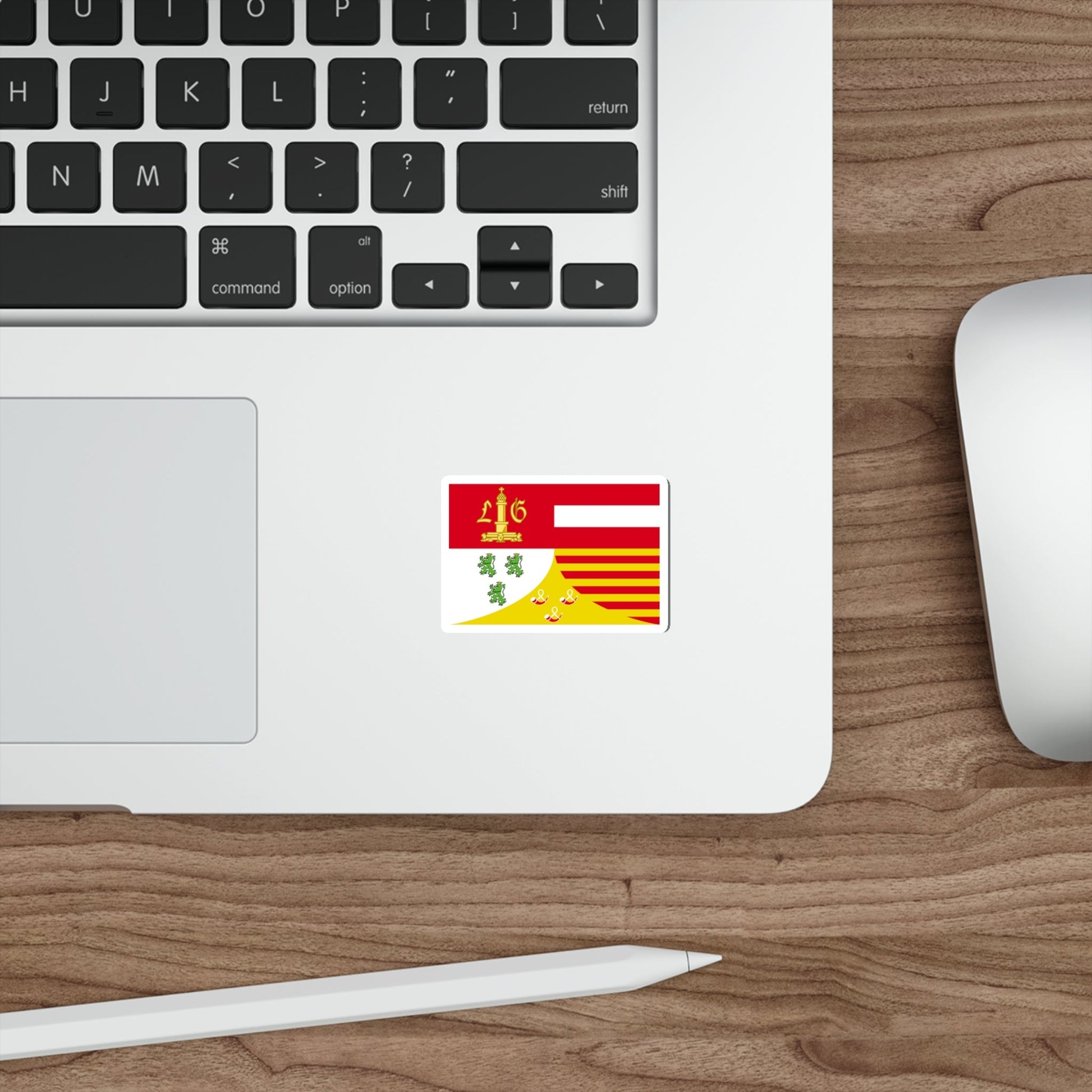 Flag of Liège Belgium STICKER Vinyl Die-Cut Decal-The Sticker Space