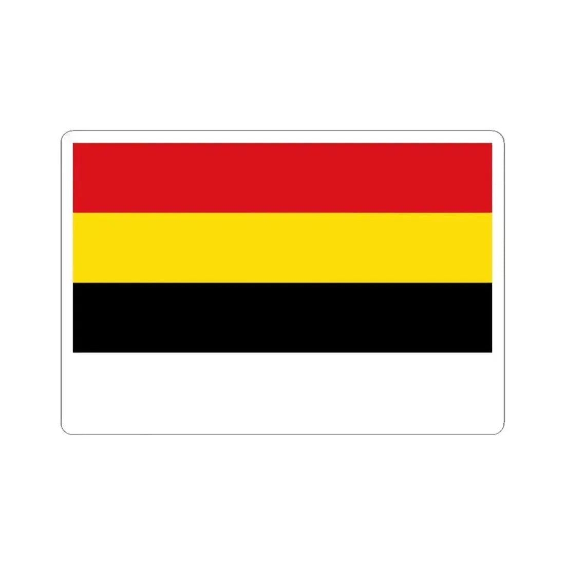 Flag of Lierde (Belgium) STICKER Vinyl Kiss-Cut Decal 4 Inch White - The Sticker Space