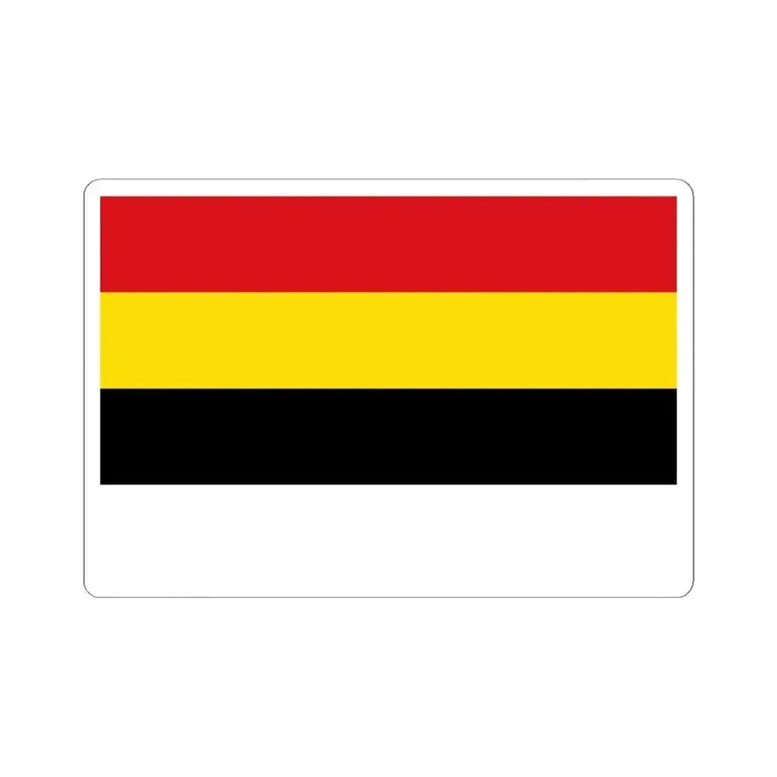 Flag of Lierde (Belgium) STICKER Vinyl Kiss-Cut Decal 6 Inch White - The Sticker Space