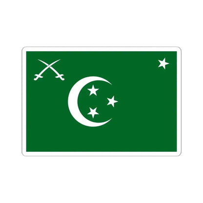 Flag of lieutenant general of the Army of Egypt 1922-1952 (Egypt) STICKER Vinyl Kiss-Cut Decal 6 Inch White - The Sticker Space
