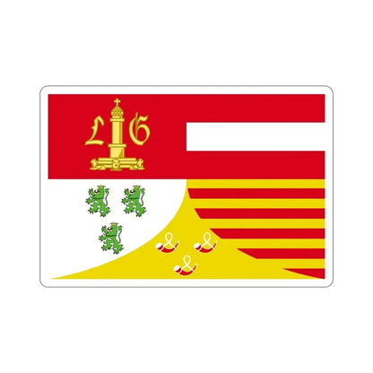 Flag of Liège Belgium STICKER Vinyl Die-Cut Decal 6 Inch - The Sticker Space