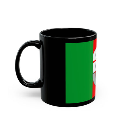 Flag of Liguria Italy - Black Coffee Mug-The Sticker Space