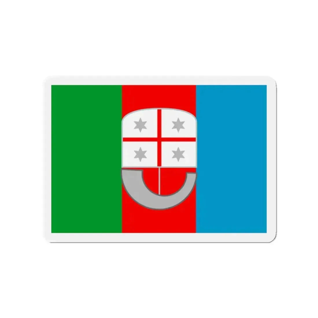 Flag of Liguria Italy - Refrigerator Magnet 2 Inch - The Sticker Space