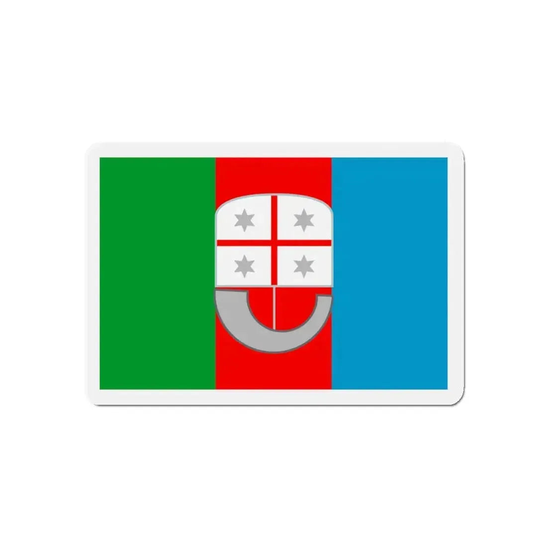 Flag of Liguria Italy - Refrigerator Magnet 5 Inch - The Sticker Space